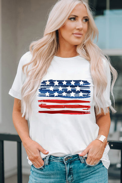 American Flag Graphic  Tee