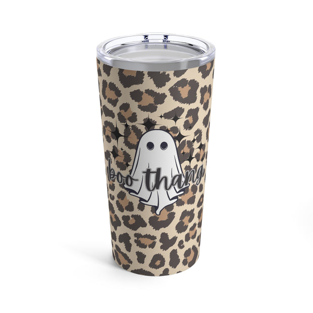 Boo Thang, Ghost, Halloween Leopard Print, Insulated Tumbler, Custom 20oz Cup