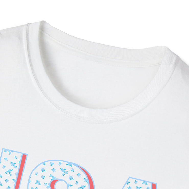 Floral USA Graphic T-Shirt