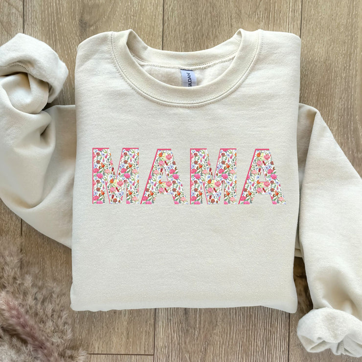Sweet Floral Mama Graphic Sweatshirt