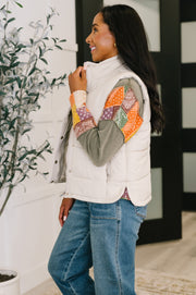 That's What I'm Talkin' About Puffer Vest in Sand Beige