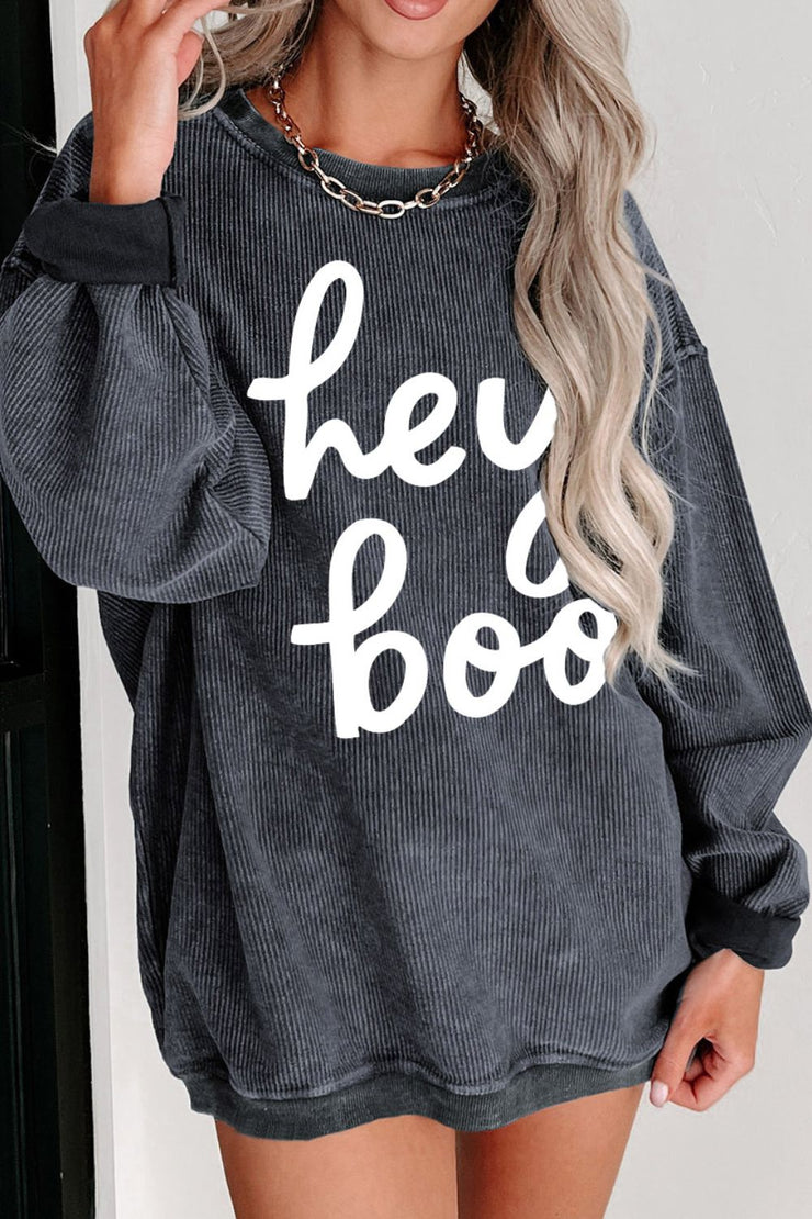 Hey Boo  Graphic Sweatshirt