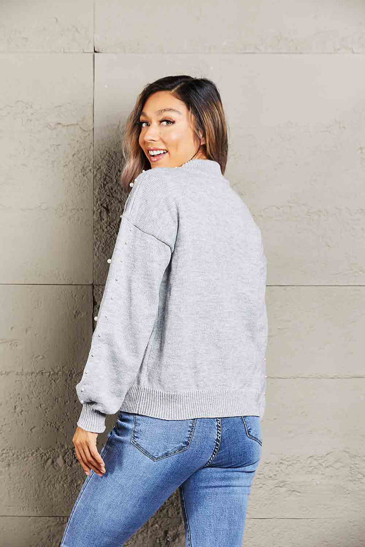 Pearl Dropped Shoulder Sweater