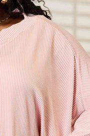 Pink Crush  Ribbed Long Sleeve Top
