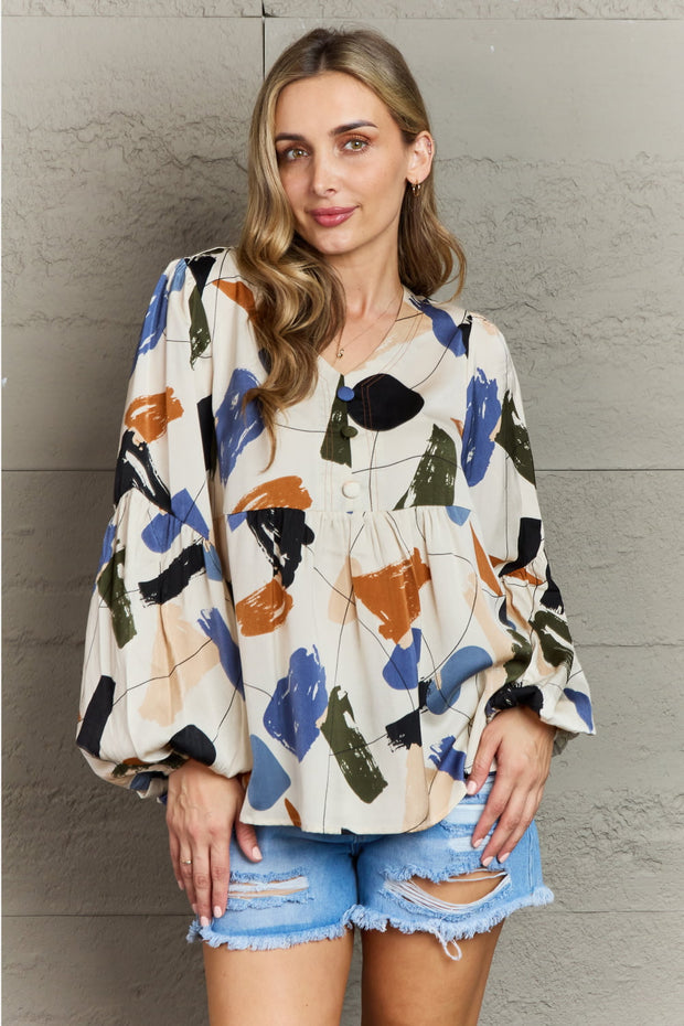 Wishful Thinking Multi Colored Printed Blouse