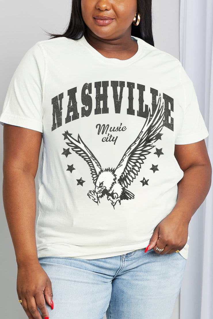 Simply Love Simply Love Full Size NASHVILLE MUSIC CITY Graphic Cotton Tee