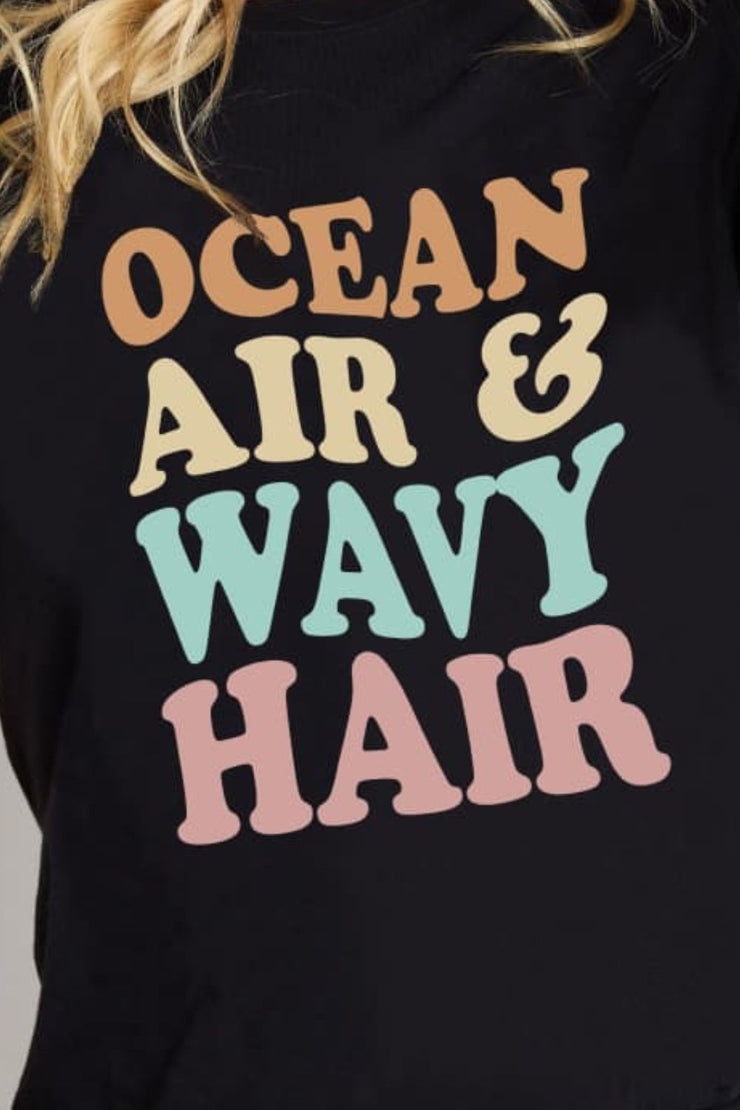 OCEAN AIR & WAVY HAIR Graphic T-Shirt
