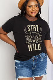 Simply Love Simply Love Full Size STAY WILD Graphic Cotton Tee