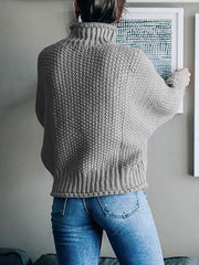 Turtleneck Dropped Shoulder Sweater