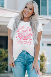 Cowboy Hat Let's Get Rowdy Graphic T-Shirt