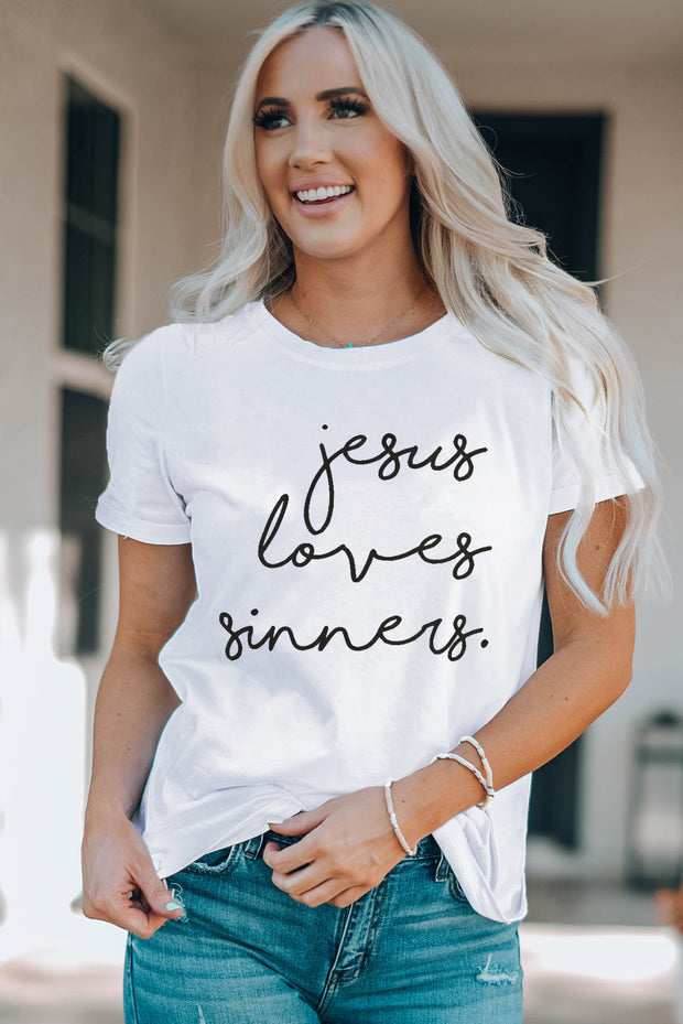 Jesus Loves Sinners Graphic T-Shirt