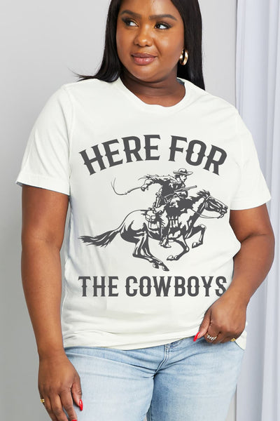 HERE FOR THE COWBOYS Graphic Cotton Tee