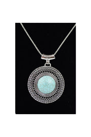 Boho Vibes Turquoise Pendant Necklace.  100% Turquoise Stone Chain Length up to 21" Lobster Clasp Closure
